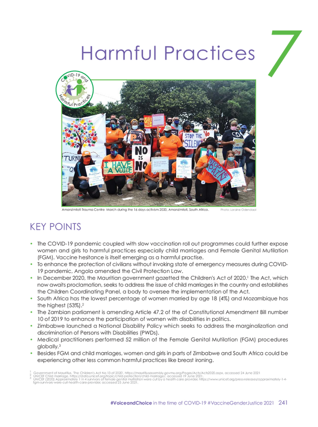2021 Barometer Chapter 7 Harmful Practices
