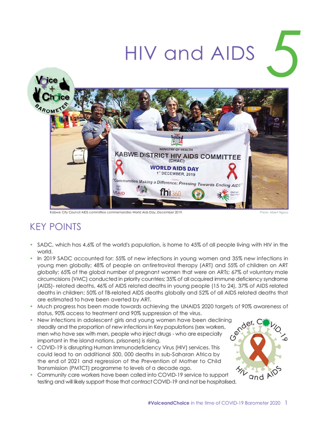 2020 Barometer Chapter 5 HIV & AIDS
