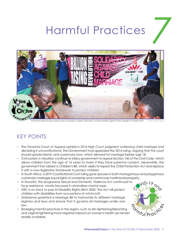 2020 Barometer Chapter 7 Harmful Practices