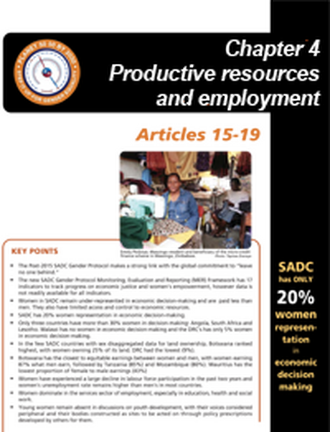 Productive resources & employment - SADC Barometer 2017