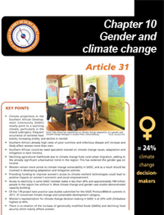 Gender, climate change & sustainable development - SADC Barometer 2017