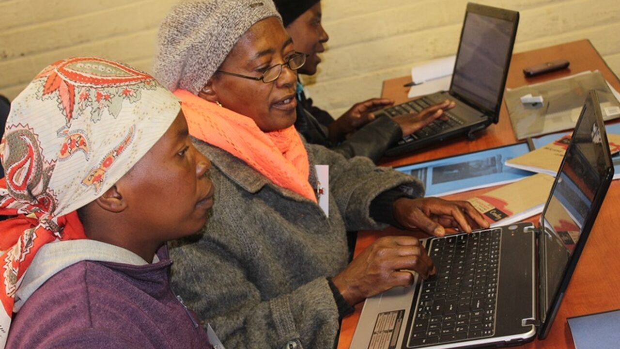 Women entrepreneurs during the IT training at Sephokong council Lesotho