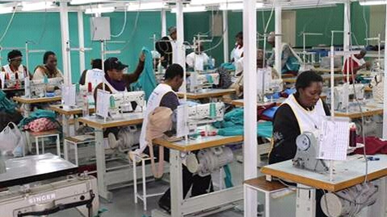 Women in sewing workshop Gaborone west community hall