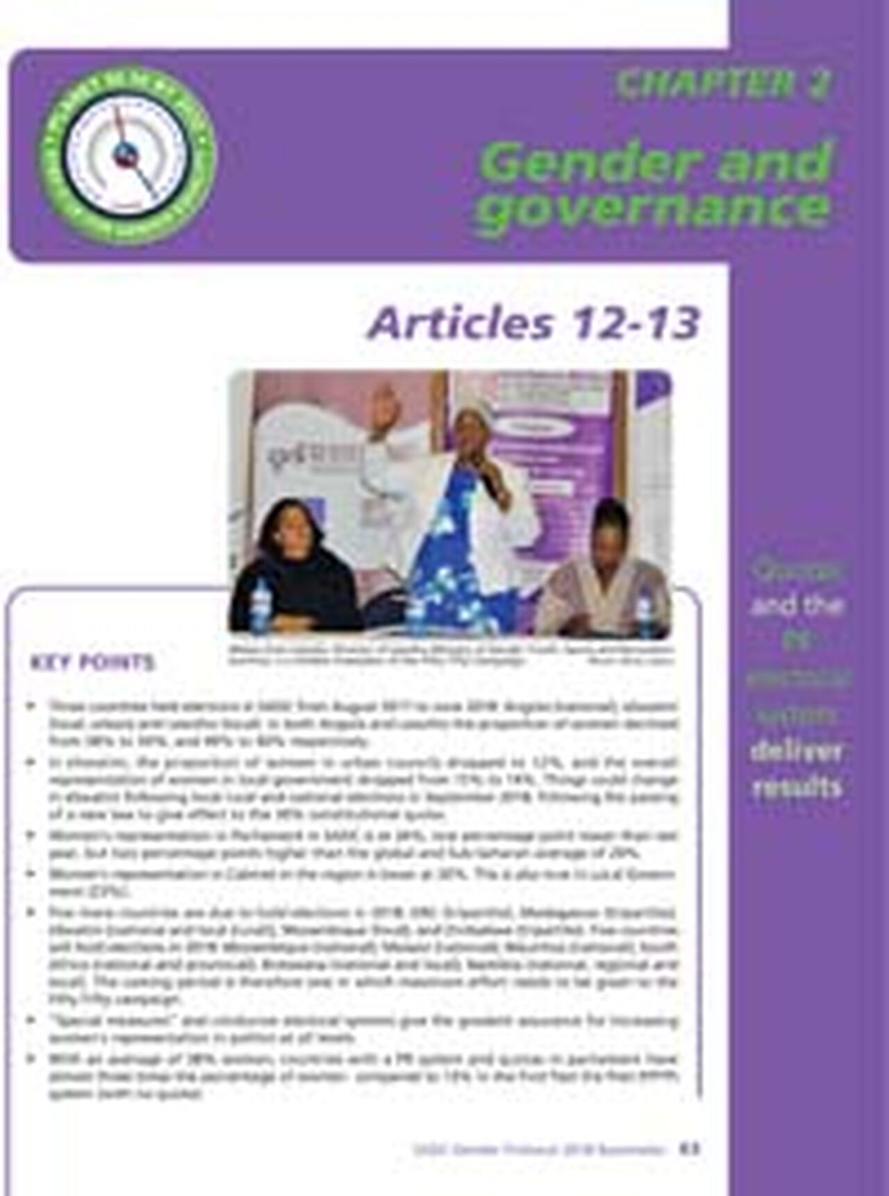 Gender & governance - SADC Barometer 2018