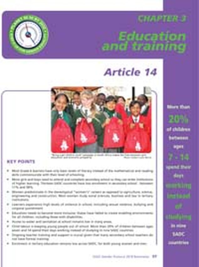 Education & training - SADC Barometer 2018