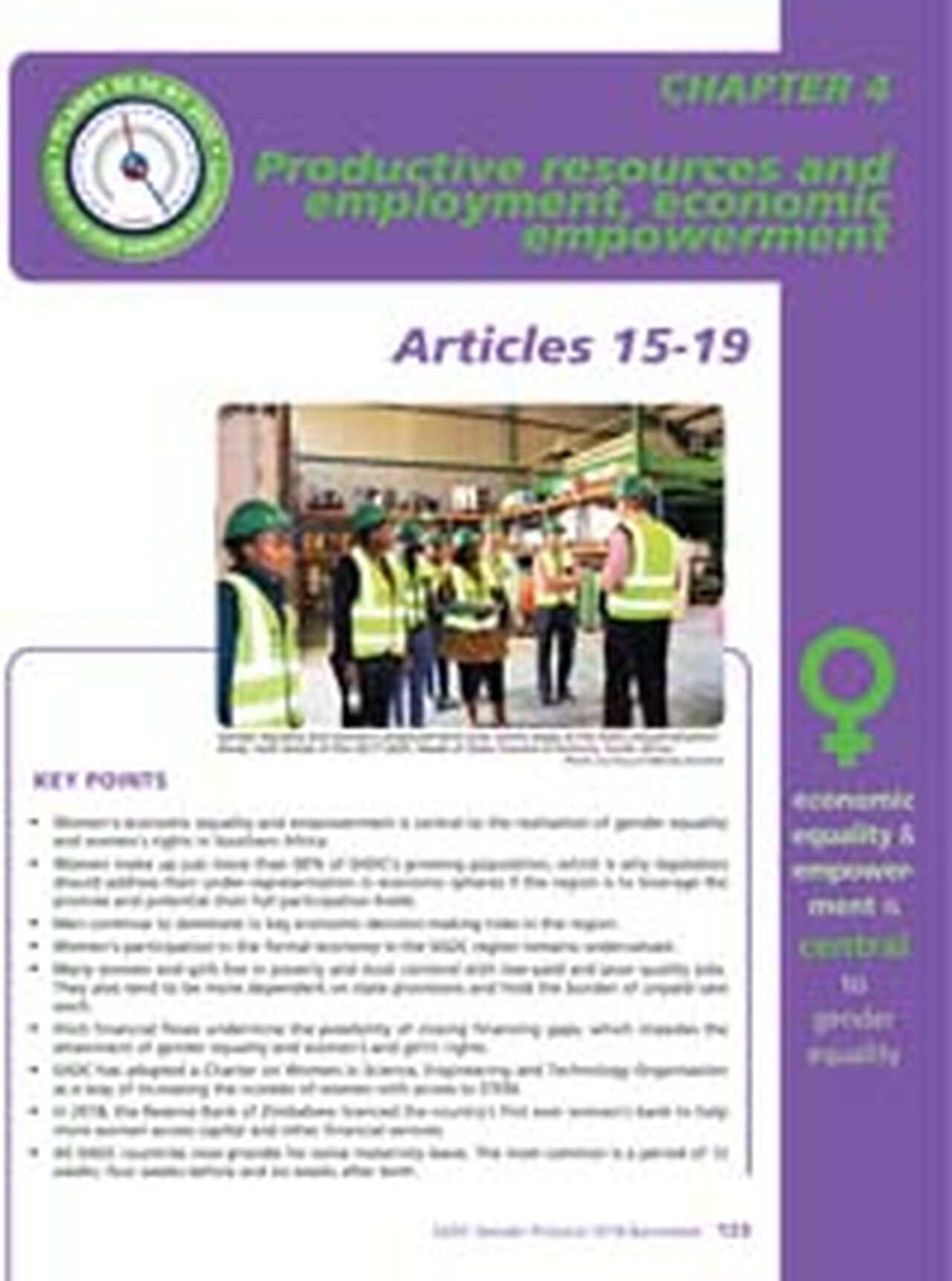 Productive resources and employment - SADC Barometer 2018