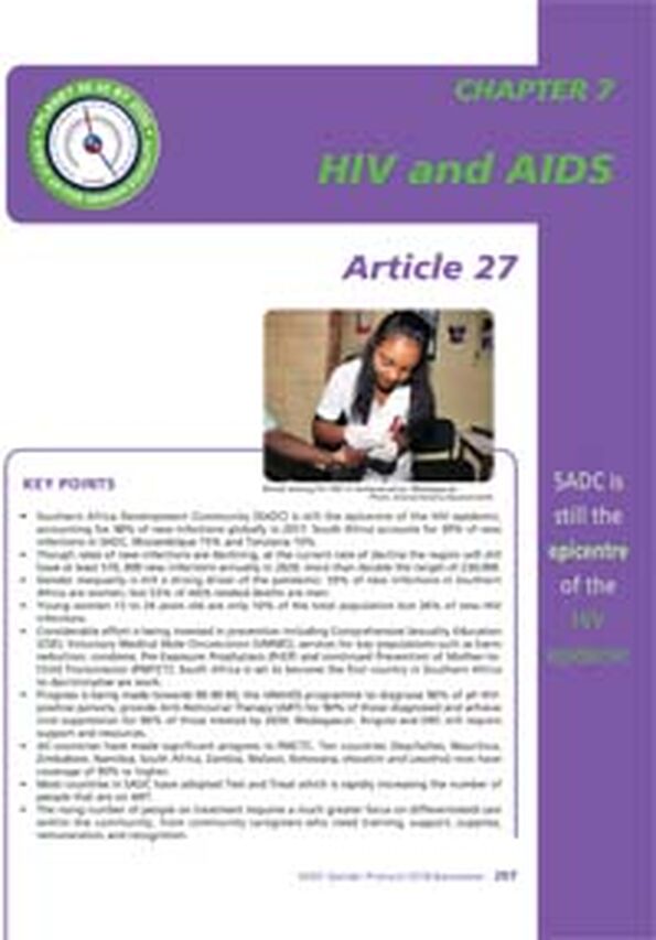 HIV and AIDS - SADC Barometer 2018