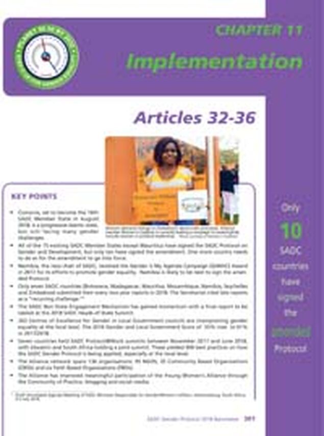 Implementation - SADC Barometer 2018