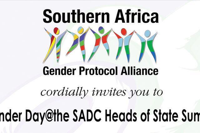Invite: Gender Day @ SADC HOS Summit, 15 Aug