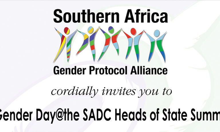 Invite: Gender Day @ SADC HOS Summit, 15 Aug